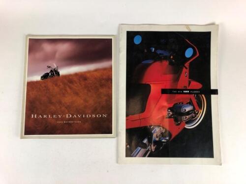HARLEY & BMW: An original Harley Davidson 1984 range and a BMW R1100 RS dealer brochures