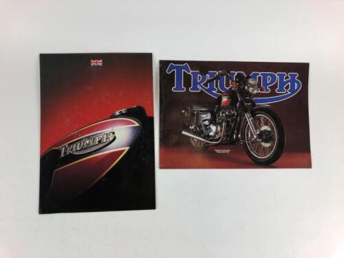 TRIUMPH: Two original Triumph Bonneville 750 sale brochure and Triumph range poster