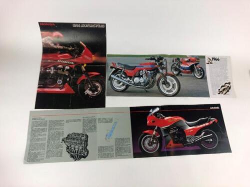 HONDA: Four original Honda CB900F 1979/GPz900R/CBR900RR Fireblade/ 1984 motorcycles range ( minor dammaged) sales brochures