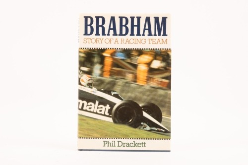 BRABHAM: 'Brabham - Story of a Racing Team' hardcover book by Phil Drackett, signed by Ron Tauranac