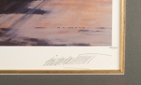 JACK BRABHAM: A limited edition print by Nicholas Watts titled "World Champions 1959", featuring the Cooper-Climax of Jack Brabham, numbered 178 of 500, framed and glazed 82cm high, 100cm wide. - 4