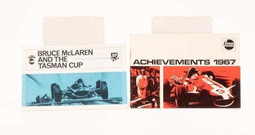 1960s: Two 1960s racing result booklets, including 1965 'Bruce McLaren and the Tasman Cup.' and Castrol 'Achievements 1967'