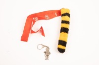 ESSO: Two original Esso 'TIGER IN YOUR TANK' items, including 'TIGER IN YOUR TANK' tail and a small metal Esso tiger keyring, key ring height of 4.5cm