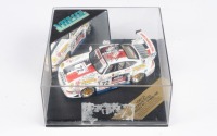 PORSCHE 911 GT2: A Vitesse 1:43 scale Porsche 911 GT2 model, the #72 race car, as raced in the 1998 Le Mans 24 hour race, the Larbre Competition racing entered race car, model number V98121 - 3