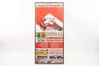 IMOLA 200: An original 1985/1986 Imola 200 Miglia Motorcycle race event poster, framed and glazed, 69.5cm high, 33cm wide