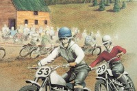 STEAMBOAT: Two framed and glazed Steam Boat Motorcycle Week event posters, 1992 & 1993. Each measures 61.5cm high, 46.5cm wide - 5
