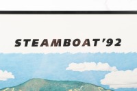 STEAMBOAT: Two framed and glazed Steam Boat Motorcycle Week event posters, 1992 & 1993. Each measures 61.5cm high, 46.5cm wide - 8