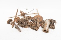 ENGINE PARTS: A box of various engine parts