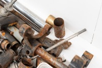 FORK PARTS: A Box of Dowty Oleomatic fork parts to suit Panther, Velocette, and others. - 4