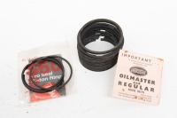 VELOCETTE: A box containing Velocette MAC +.030" piston rings &ndash; NOS and 1 set MAC +.060" rings