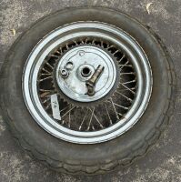 A BSA or Triumph crinkle hub 16" rear wheel with tyre [Updated Photos] - 8