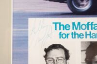 FORD: A rare original poster featuring the winning Moffat Ford Dealer Team at the 1977 Bathurst race, signed in pen by Moffat, Ickx, Bond & Hamilton, 40cm high, 47cm wide overall - 4