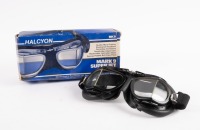 GOGGLES: A pair of Halcyon Mark 9 Super Jet goggles, with box, believed to be NOS.