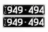 Victorian Numeric Plates | 949-494 - [NO RESERVE]