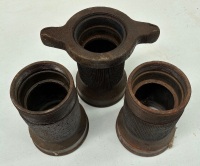 BUGATTI: Three partial Bugatti wheel hubs, thought to possibly suit Type 35 / 37 / 39, 18cm long, width overall 9.5cm, with one knock-off [Location: Melbourne] - 4