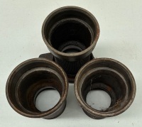 BUGATTI: Three partial Bugatti wheel hubs, thought to possibly suit Type 35 / 37 / 39, 18cm long, width overall 9.5cm, with one knock-off [Location: Melbourne] - 6