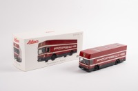 PORSCHE: A rare Schuco 1:43 scale Mercedes-Benz 'Renntransporter' Porsche Racing transporter model, new in original box