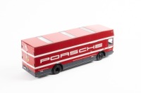 PORSCHE: A rare Schuco 1:43 scale Mercedes-Benz 'Renntransporter' Porsche Racing transporter model, new in original box - 3