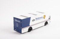 ROTHMANS PORSCHE: A rare Schuco 1:43 scale Mercedes-Benz Rothmans Porsche 'Renntransporter' transporter model, new in original box - 3