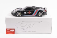 PORSCHE 918: An impressive GT Spirit Models 1:12 scale Porsche 918 Spyder in matt black with Martini sponsorship livery (ZM084) New in original box