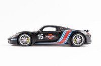 PORSCHE 918: An impressive GT Spirit Models 1:12 scale Porsche 918 Spyder in matt black with Martini sponsorship livery (ZM084) New in original box - 8