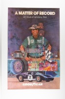 CARROLL SHELBY: A reproduced Good Year 'A Matter of Record - 24 Hours of Le Mans - Carroll Shelby' poster, 86cm high, 56cm wide