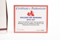 HK MONARO: An Autoart 1:18 scale Holden HK Monaro GTS 327, limited edition 0808/1830 pieces, model number 72444 - 2