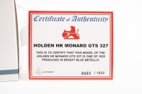 HK MONARO: An Autoart 1:18 scale 1968 Holden HK Monaro GTS 327 model, limited edition 0492/1620 pieces, model number 72445 - 2