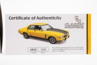 HOLDEN: A Classic Carlectables 1:18 scale Holden HX Monaro GTS in Absinth yellows with black inserts, limited edition, numbered 812 of 1000 in original box - 2