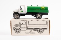 MACK BP TANKER: An Ertl 1935 Mack tanker model, bearing the BP livery, this model is also a bank (money box), model number GJ-3014