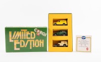 MORRIS MINOR VANS: A Corgi box set of models containing 3 Morris Minor vans, a limited edition set 310/5000 pieces, model number C91