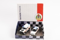 CORGI: A Corgi box set of models containing a Land Rover Defender also a Ford Sierra Sapphire both in the Tayside police livery, limited edition 2747/3000 pieces, model number TP1002