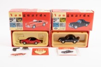 TRIUMPH SPITFIRE MK II: A pair of 1:43 scale Vanguards Triumph Spitfire Mk II models, a signal red convertible VA06700, also a royal blue hardtop VA06704
