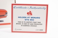 HT MONARO: An Autoart 1:18 scale Holden HT Monaro GTS 350 model, in sebring orange, limited edition 4308/4400 pieces, model number 73413 - 2