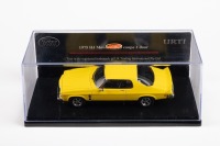 HJ MONARO: A 1:43 scale Trax model of a 1975 Holden HJ Monaro GTS coupe, finished in yellow paintwork, model number TRR93