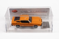 P76: A 1:43 scale Trax of a 1974 Leyland P76 force 7 coupe model, limited edition 0912/1620 pieces, finished in orange paintwork, model number TSS02