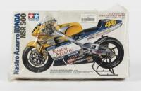 TAMIYA: A 1:12 scale Nastro Azzuro HONDA NSR 500 model kit by Tamiya