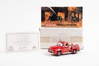 FIRE ENGINE: A Matchbox Collectibles 1953 Ford pickup truck, part of the international fire engine collection, model number YFE14