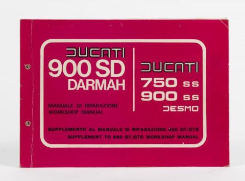 DUCATI: An original Ducato 900 SD DARMAH/ 750 SS 900 SS Desmo Workshop Manual