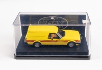 XD FALCON: A 1:43 scale Trax Ford XD Falcon Sundowner panel van model, finished in blaze yellow paintwork, model number TR07C