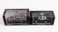 MERCEDES: Two 1:43 Mercedes models including a Mercedes-Benz CLK-Klasse Cabriolet by Minichamps and a Mercedes-Benz CLS 350 by Norev, both boxed.