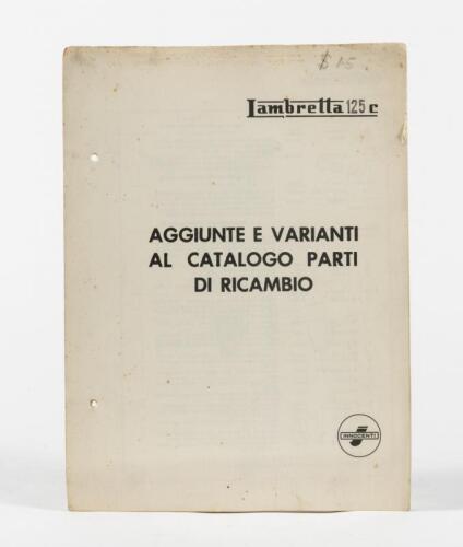 LAMBRETTA: A Lambretta 125c Parts List