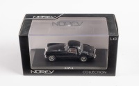MGA: A 1:43 scale Norev model of a 1956 MG MGA coupe in black, boxed