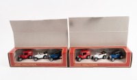 AUSTIN: Two sets of Matchbox Models of Yesteryear 1:43 scale 1928 three model Austin vehicle set (YS-65) in original boxes