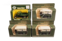 HARRODS: Three Harrods branded Matchbox Models of Yesteryear Walker Electric Vans in original boxes and one Grace Brothers centenary year delivery vehicle in original box