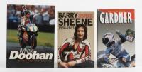 BIOGRAPHIES: Three motor cycling identity biographies. Doohan, Gardner, Sheene biographies