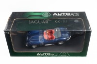 JAGUAR XK SS: An Autoart 1:18 scale 1956 Jaguar XK SS model, finished in blue paintwork, model number 73510