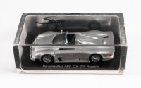 CLK GTR: A 1:43 scale model by Spark of a Mercedes-Benz AMG CLK GTR Roadster in silver, within box