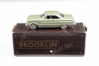 FALCON: A 1:43 scale Brooklin Models white metal model of a 1963 Ford Falcon Sprint, high quality model, within box.