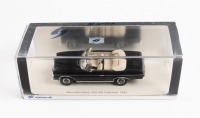 MERCEDES: A 1:43 scale Spark model of a 1963 Mercedes-Benz 300 SE Cabriolet in black, within box